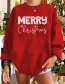 Fashion Red Christmas Letter Crew Neck Sweater