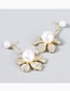 Fashion Gold Color Alloy Rhinestone Pearl Earrings