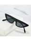 Fashion White Frame All Gray Film Triangle Small Frame Sunglasses