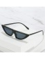 Fashion White Frame All Gray Film Triangle Small Frame Sunglasses