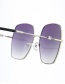 Fashion Gold/gradient Tea Metal Diamond Large Frame Sunglasses