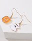 Fashion 4# Halloween Pumpkin Ghost Asymmetric Earrings