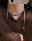 Fashion Necklace - Black Leather Wrapped Chain Cross Necklace