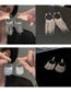 Fashion 40# Silver Square Tassel (real Gold Plating) Metal Chain Tassel Earrings