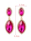 Fashion Navy Blue Alloy Diamond Drop Earrings :Asujewelry.com