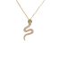 Fashion Silver-zirconia Snake Pendant Necklace (thick Real Gold Plating ...