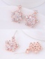 Fashion Rose Gold Snowflower Shape Decorated Earrings