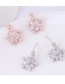 Fashion Silver Color Snowflower Shape Decorated Earrings