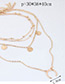 fashion Gold Color Moon Shape Decorated Necklace