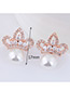 Fashion Silver Color Crown Shape Decorated Earrings