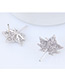 Fashion Silver Color Leaf Shape Design Earrings