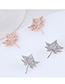 Fashion Silver Color Leaf Shape Design Earrings