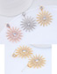 Fashion Gold Color Flower Shape Design Earrings