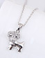 Fashion Silver Color Dog Shape Decorated Necklace