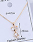 Fashion Silver Color Bear Shape Decorated Necklace