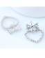 Fashion Silver Color Heart&bowknot Shape Decorated Earrings