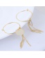 Fashion Gold Color Tassel Decorated Pure Color Earrings