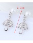 Fashion Silver Color Umbrella Shape Decorated Earrings
