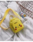 Fashion Yellow+black Pure Color Decorated Shoulder Bag