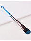 Fashion Blue+black Thread Pattern Decorated Color Matching Cosmetic Brush(1pc)