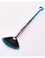 Fashion Blue+black Sector Shape Design Color Matching Cosmetic Brush(1pc)