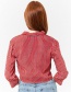 Fashion Red Stripe Pattern Decorated Long Sleeves Shirt