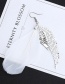 Fashion Silver Color Feather&wings Decorated Simple Earrings