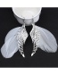 Fashion Silver Color Feather&wings Decorated Simple Earrings