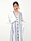 Fashion Blue+white Stripe Pattern Decorated Dress