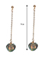 fashion Green Ball Shape Decorated Paillette Earrings