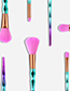 Fashion Multi-color Sector Shape Decorated Makep Brush (5pcs )