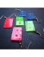 Sweet Green Magnetic Tape Shape Decorated Earrings