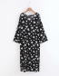 Fashion Black Star Pattern Decorated Long Sleeves Dress