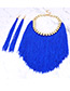 Fashion Blue Tassel Decorated Jewelry Sets