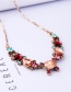 Fashion Pink Geometric Shape Decorated Necklace