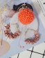 Fashion Multi-color Flower Shape Decorated Round Earrings