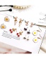 Fashion Multi-color Heart Pattern Decorated Earrings