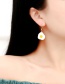Fashion White Fried Eggs Shape Decorated Earrings