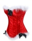 Fashion Red Pure Color Decorated Corset