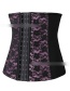 Fashion Black Flower Pattern Decorated Corset
