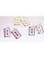 Fashion Pink Magnetic Tape Shape Decorated Earrings