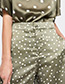 Fashion Green Dots Pattern Decorated Pants