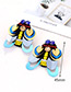 Fashion Multi-color Bee Shape Decorated Earrings
