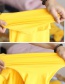 Fashion Yellow Pure Color Decorated Pants