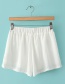 Fashion White Hollow Out Design Pure Color Pants