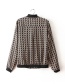 Fashion Black Geometric Pattern Decorated Coat