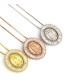 Fashion Rose Gold Oval Shape Decorated Necklace