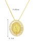 Fashion Gold Color Oval Shape Decorated Necklace