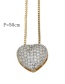 Fashion White+gold Color Heart Shape Decorated Necklace
