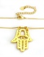 Fashion Gold Color Plum Shape Decorated Necklace